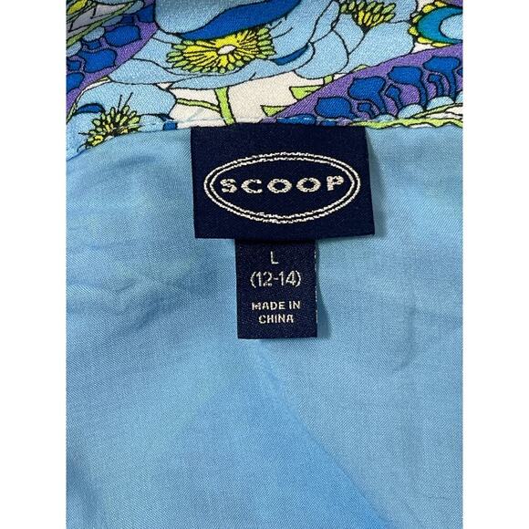 NWT Scoop Women's Paisley Fairy Whimsical Y2K Short Wrap Ruffle Skirt Blue L - Picture 5 of 9